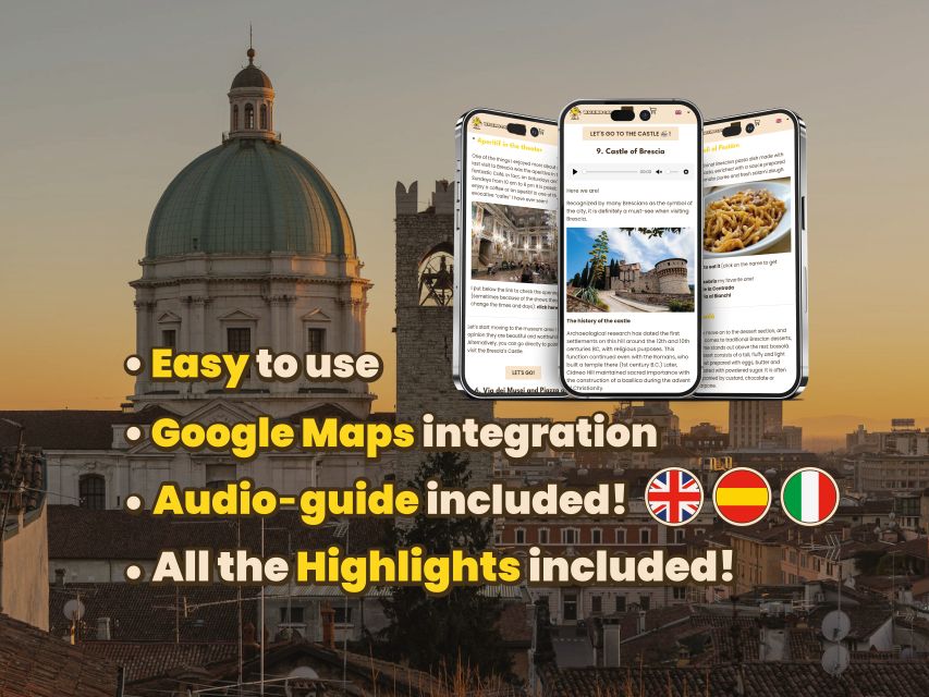 Brescia: Digital Guide made by a Local for your walking tour - Languages and audioguide usability on a busy day