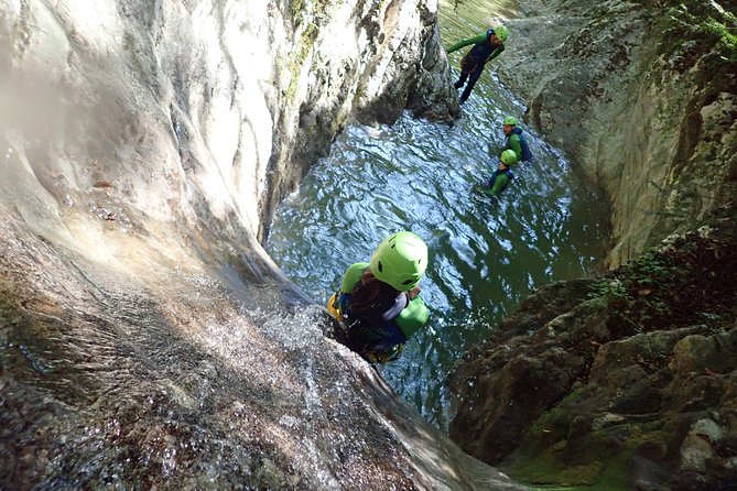 Canyoning "Gumpenfever" - beginner Canyoningtour for everyone - Entering the Gorges of Tignale, Where the Descent Drives the Fun