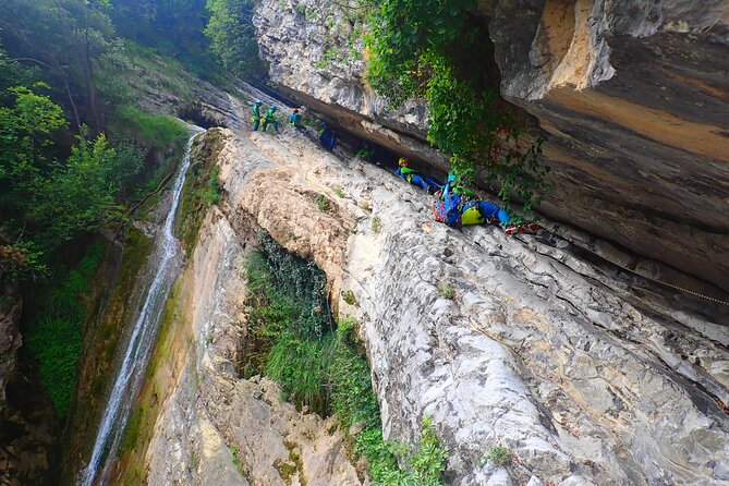 Canyoning "Vione" - advanced Canyoningtour also for sportive beginner - Meeting at Tignale, then gearing up like you mean it