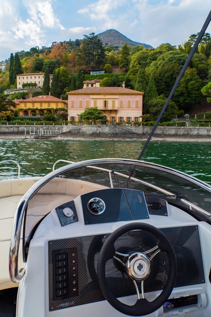 Como: 2-Hour Boat Rental on Lake Como - Chasing Lake Como sights: villas, Versace residence, Clooney homes, and Nesso