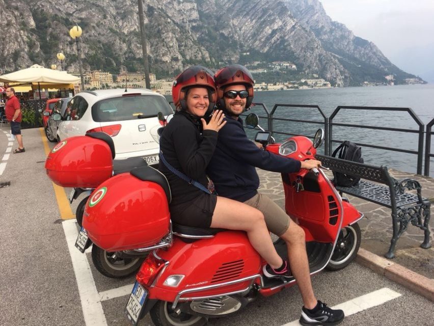Desenzano del Garda: Lake Garda app-guided Vespa tour - Lunch that is waiting for you, plus a partner store discount in Tremosine