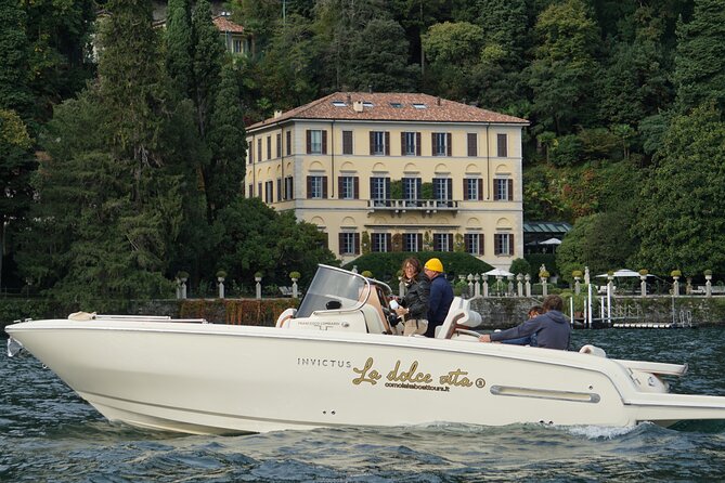 Dreamer tour(1 H) luxury boat aperitif onboard - Blevio and Laglio, Mandarin Oriental, Villa Roccabruna, and Villa Oleandra