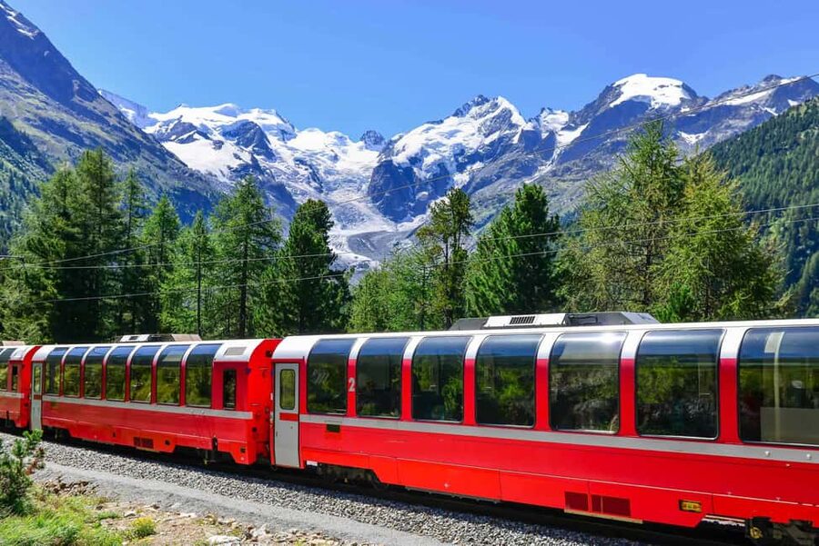 From Milan: Bernina Express Train and St. Moritz Tour by Bus - Two Different Scenic Modes, One Swiss-Alps Day