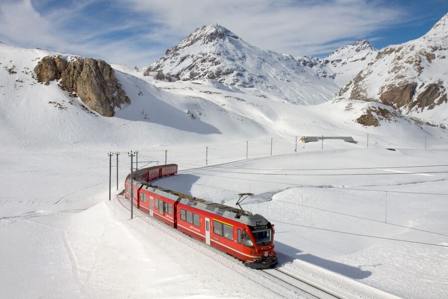 From Milan: Bernina Train and St. Moritz Day Trip - From Milano Centrale to Tirano by coach, then straight into the Alps