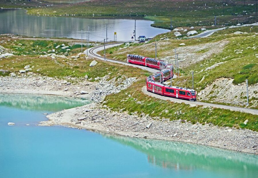 From Milan: Bernina Train and St. Moritz Day Trip - The Alpine stops you pass: Val Poschiavo, Diavolezza area, and Morteratsch Glacier