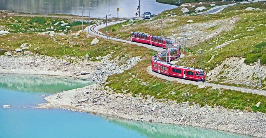 From Milan: Bernina Train and St. Moritz Day Trip - The Bernina Red Train: where the scenery feels like it is moving past you
