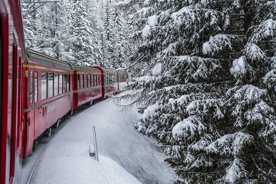 From Milan: Lake Como Cruise, St. Moritz & Bernina Red Train - The Maloja Pass bus ride to St. Moritz, where curves matter