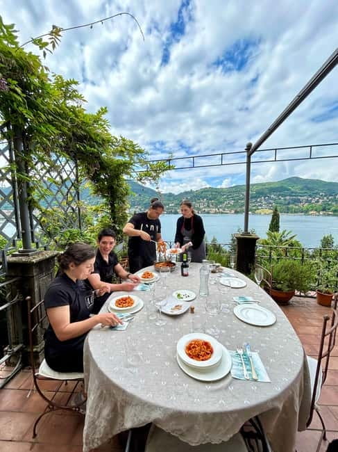 Handmade Pasta & Tiramisu Cooking Class + Stunning Lake View - The Terrace Meal: Lake and City Views, Plus Wine, Coffee, and Limoncello