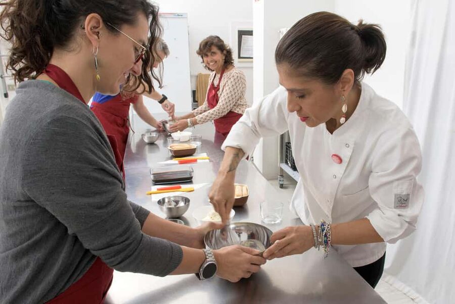 International aperitif + cooking class in Italian - The tasting hour: eating what you cooked, with included wine