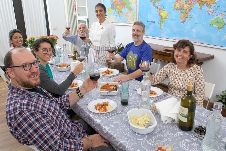 International aperitif + cooking class in Italian - Beginner-friendly kitchen rules, clean workspace, and real instruction
