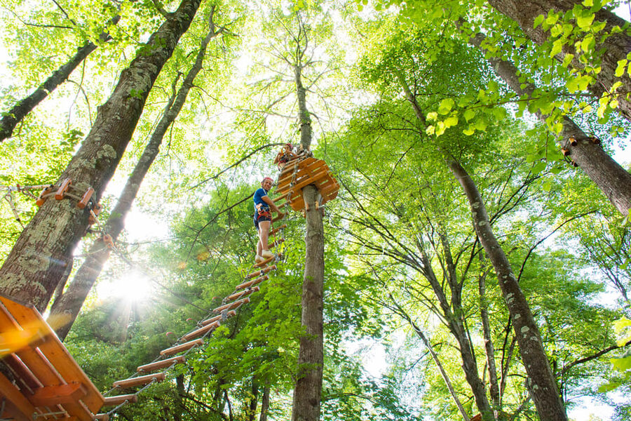 Lake Como Adventure Park Day Access - The 9 Routes: Zip Lines, Climbing Walls, and High Ropes