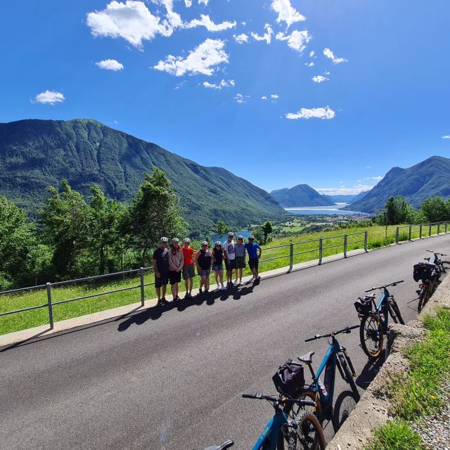 Lake Como to Lake Lugano: E-Bike Three Panoramic Lakes - Lake Lugano Shore Time and the Beach Ride