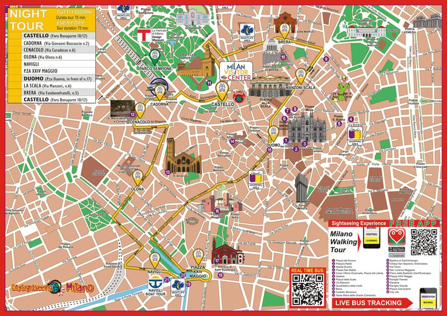 Milan: Night Tour by Bus - The one-loop rule (Line D yellow) and why it matters