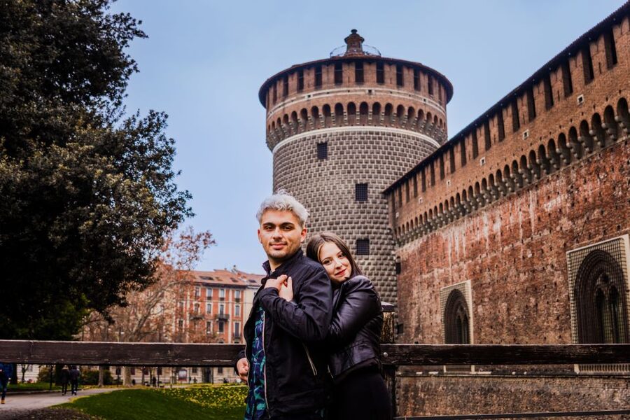 Milan: Professional Photoshoot Outside Sforza Castle - The Photoshoot Flow Outside the Castle