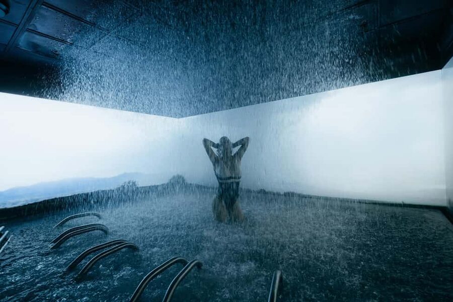 Milan: QC Termemilano Spa Admission Ticket - The Underwater Museum pool: why the crystal-walled design is more than décor