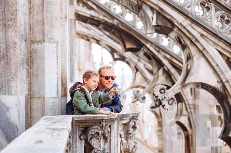 Milan Small Group: Duomo & Rooftop, Castle, Gelato Tasting - Inside the Duomo Cathedral, with the main rules of the building explained