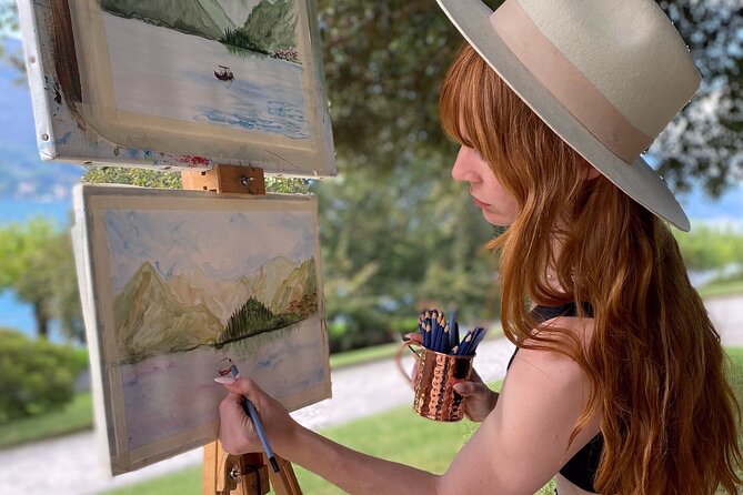 Private painting class on Lake Como shores Bellagio - Your artists: Abele Vadacca and Francesca